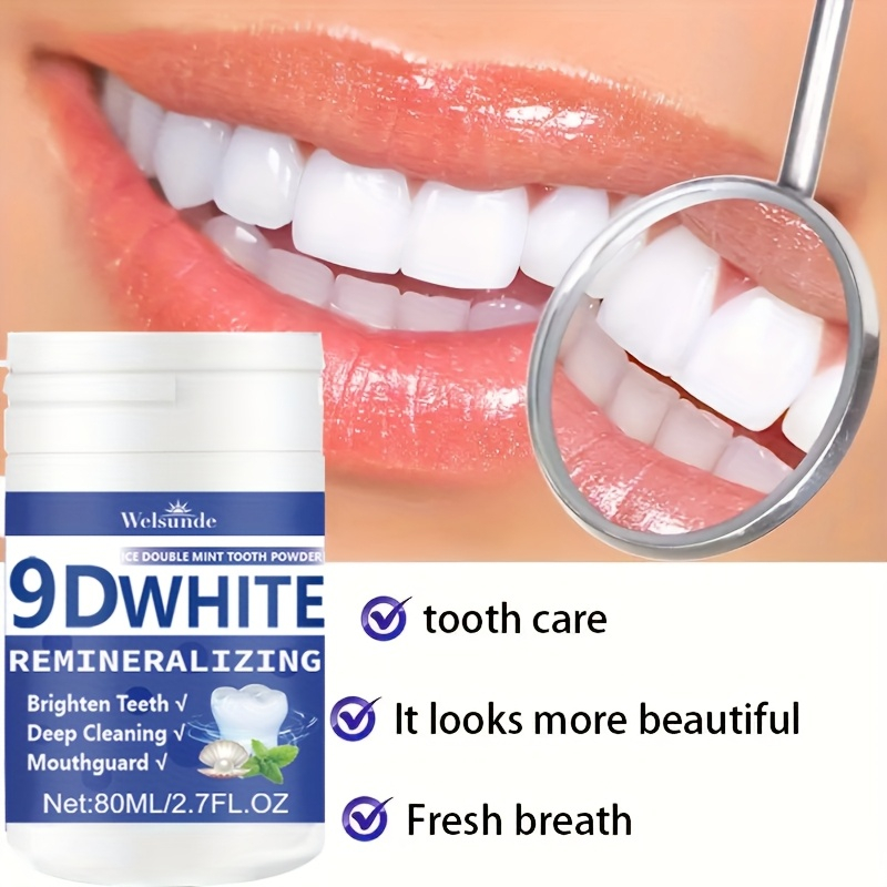 Teeth Whitening Essence - 9D White Remineralizing Hydroxyapatite Tooth Powder,