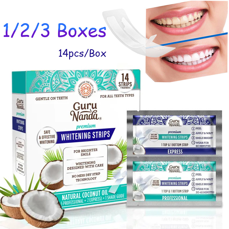 Teeth Whitening Essence - 14pcs/box Coconut Oil Teeth White Strips,Whiter