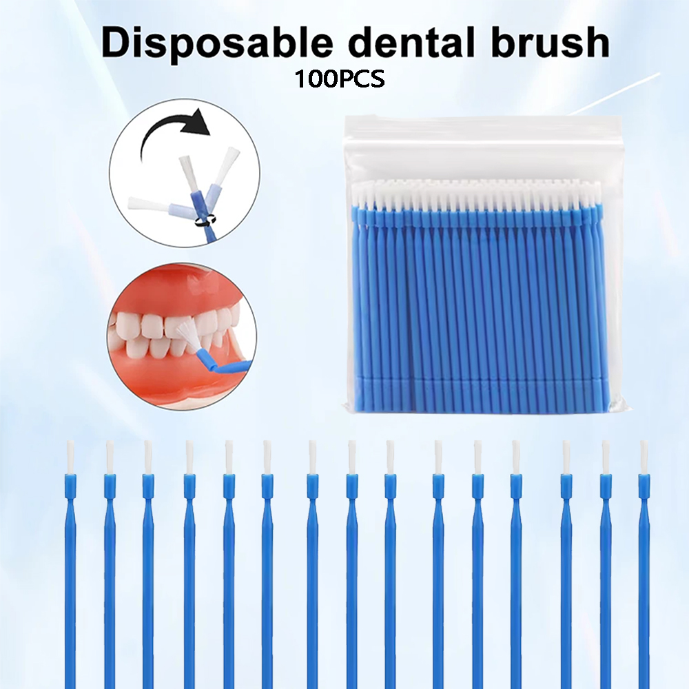 Teeth Whitening Uk - 100Pcs Dental Disposable Micro Brush Applicators