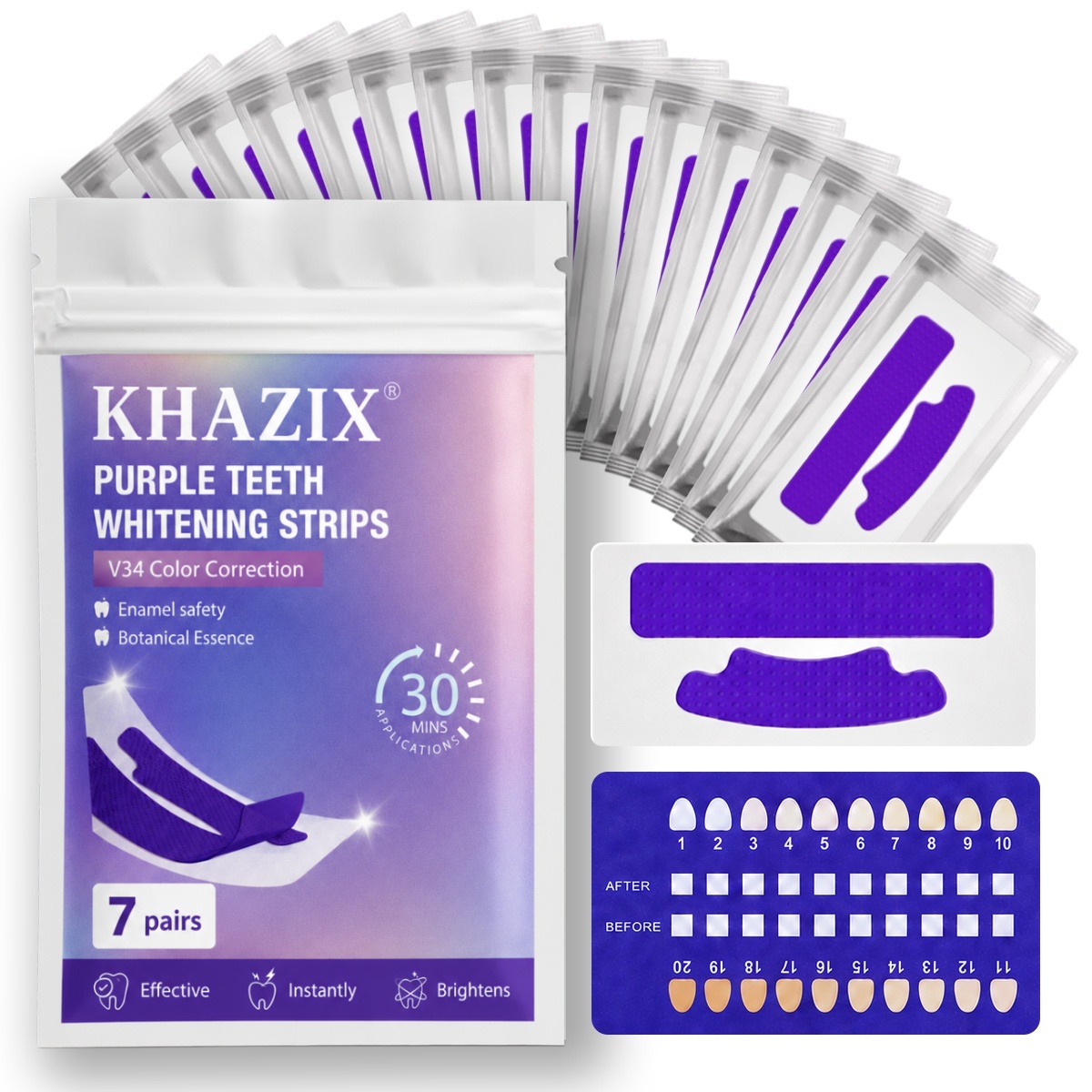 Teeth Whitening Strips Crest - 1/7 pairs Teeth Whitening Strips for