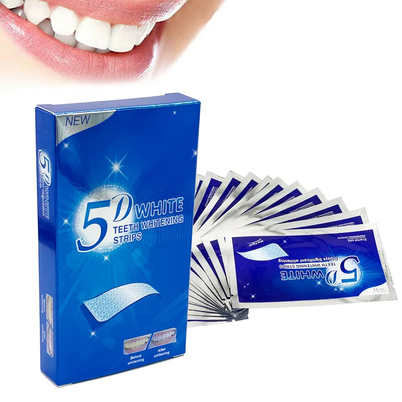 Teeth Whitening Strips Crest - 5D gel tooth whitening kit white