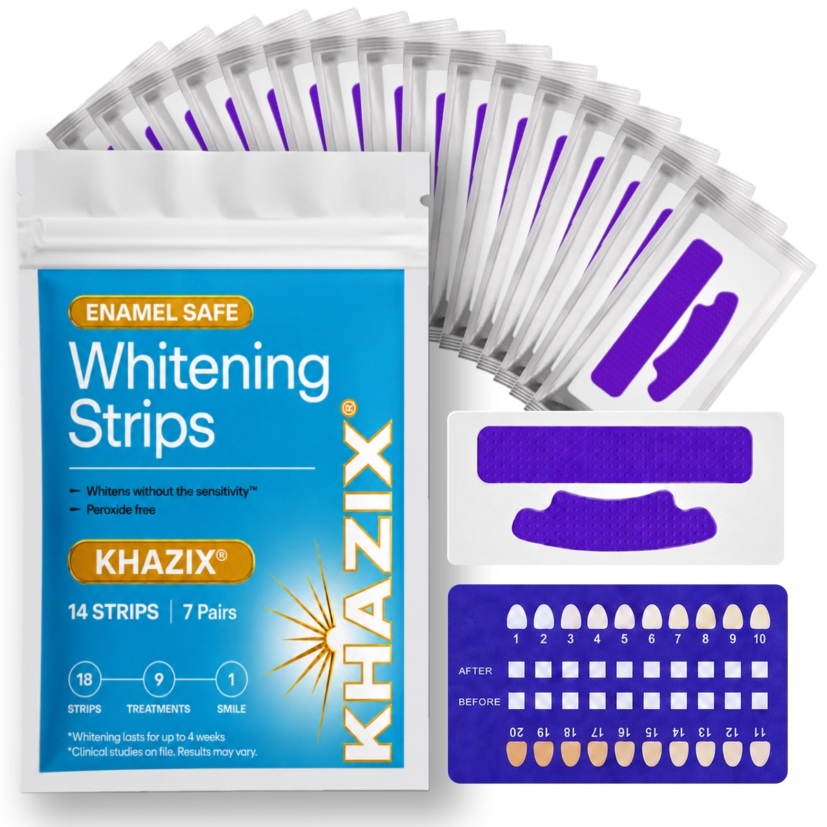 7 pairs Teeth Whitening Strips - Teeth Whitening Strips Crest ulasan dan harga
