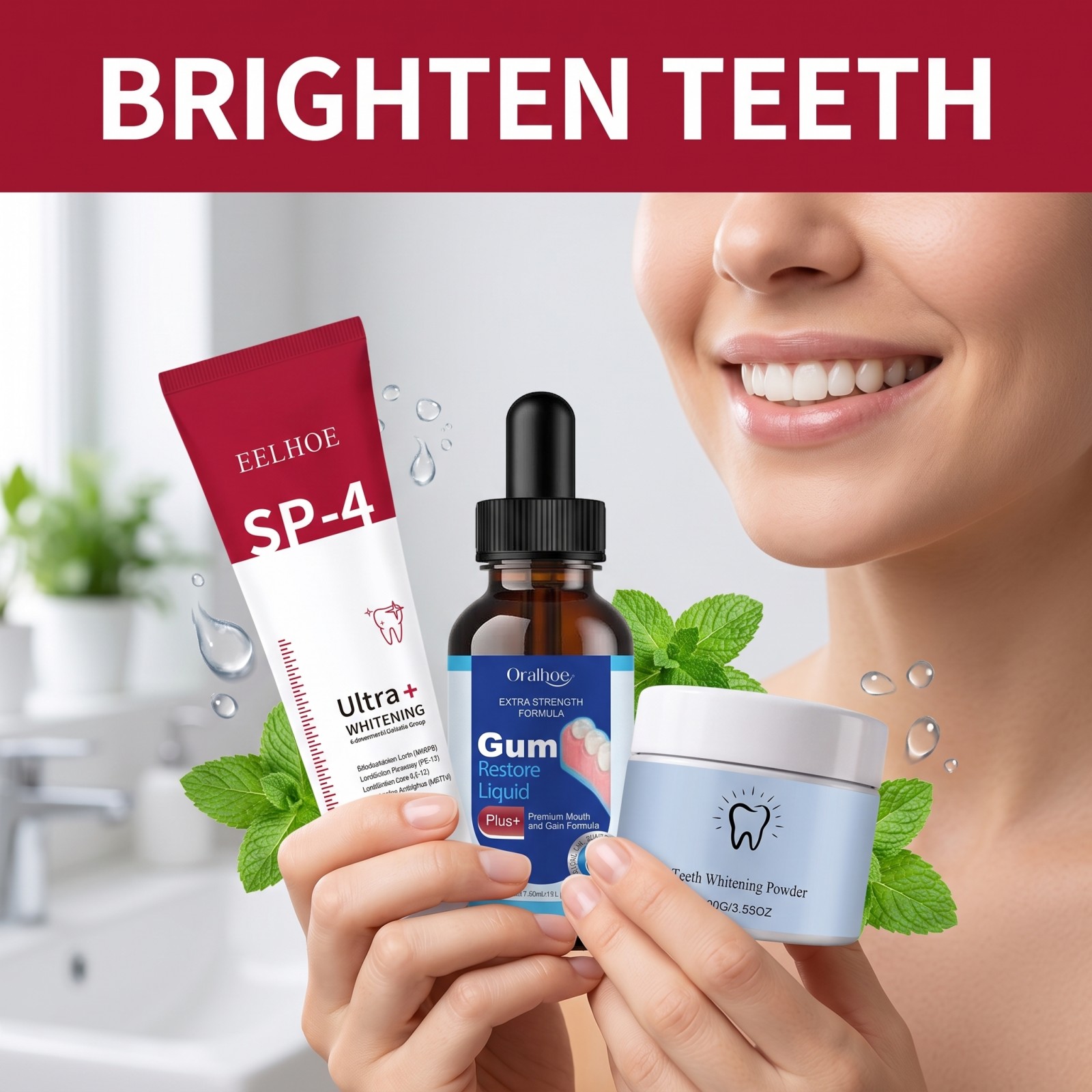 Oral Care Combo Set Whitening  - Teeth Whitening Essence ulasan dan harga