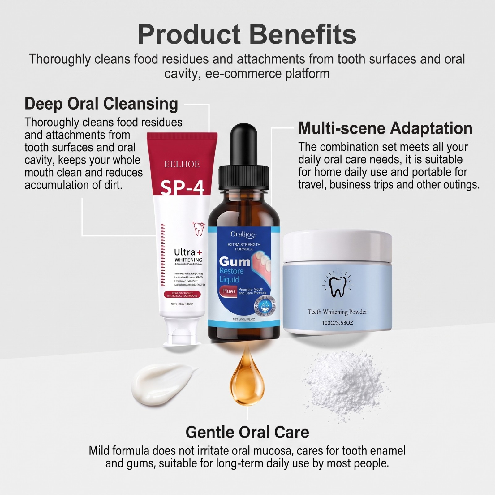Oral Care Combo Set Whitening  - Teeth Whitening Essence ulasan dan harga