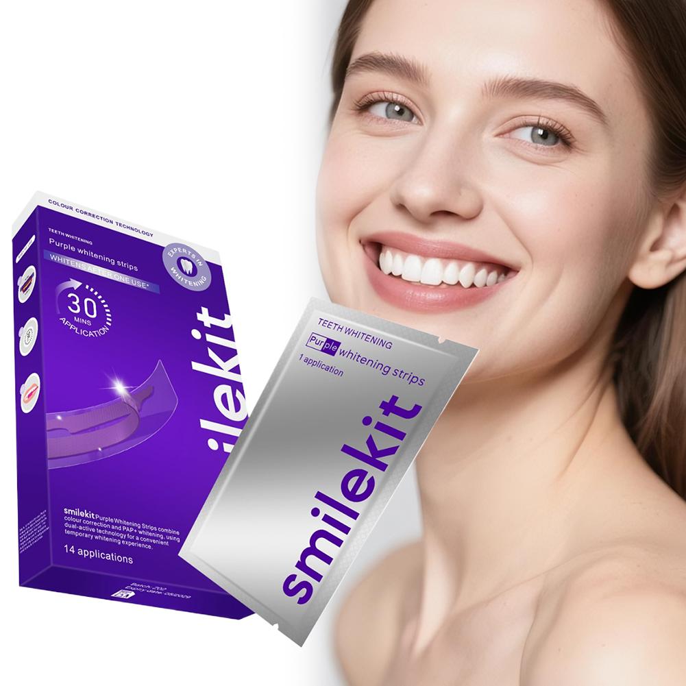 42Pairs Purple Teeth Whitening - Teeth Whitening Strips Crest ulasan dan harga