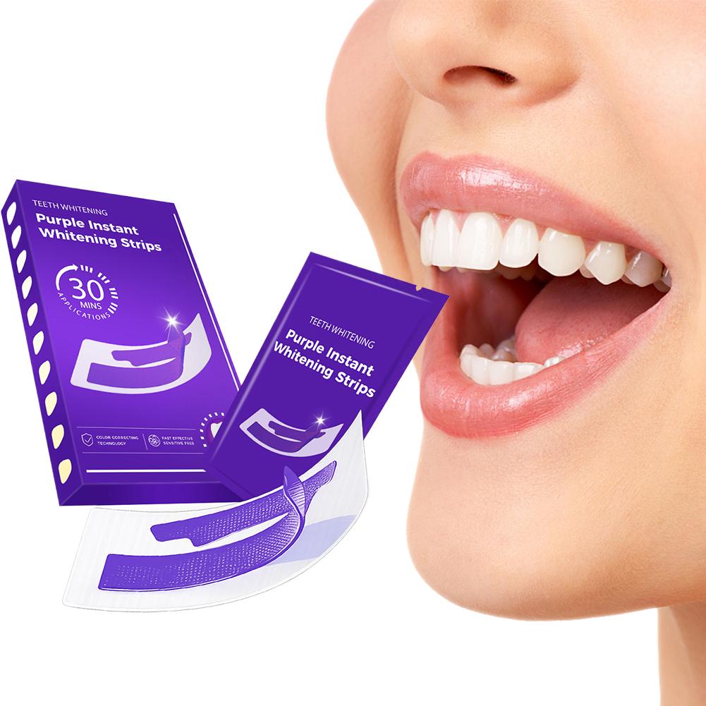 42Pairs Purple Teeth Whitening - Teeth Whitening Strips Crest ulasan dan harga
