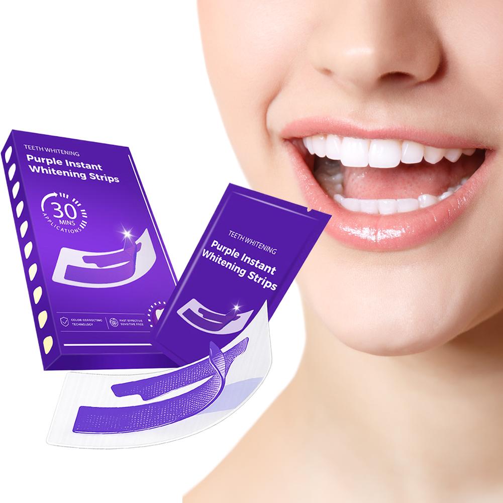 42Pairs Purple Teeth Whitening - Teeth Whitening Strips Crest ulasan dan harga