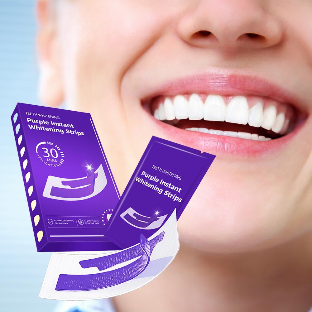 42Pairs Purple Teeth Whitening - Teeth Whitening Strips Crest ulasan dan harga