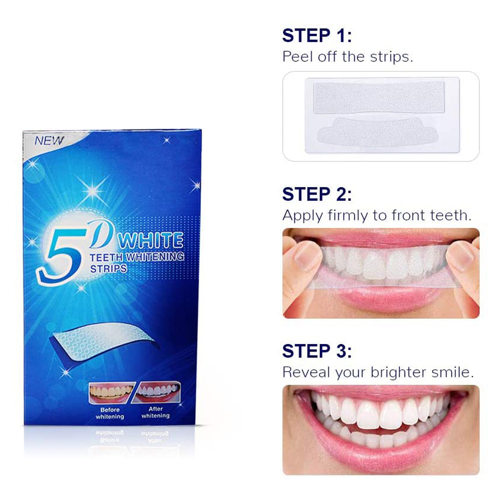 5D White Teeth Whitening Strip - Teeth Whitening Strips Crest ulasan dan harga